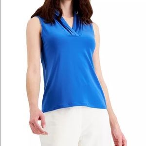 Anne Klein Pleated Shell Juniper XS NWT